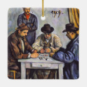 Paul Cezanne - De kaartspelers Keramisch Ornament (Achterkant)