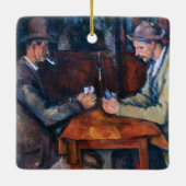 Paul Cezanne - De kaartspelers Keramisch Ornament (Achterkant)