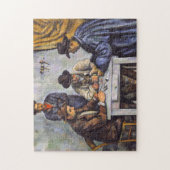 Paul Cezanne - De kaartspelers Legpuzzel (Verticaal)