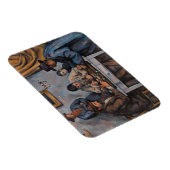 Paul Cezanne - De kaartspelers Magneet (Rechterzijde)