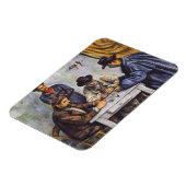 Paul Cezanne - De kaartspelers Magneet (Linkerzijde)