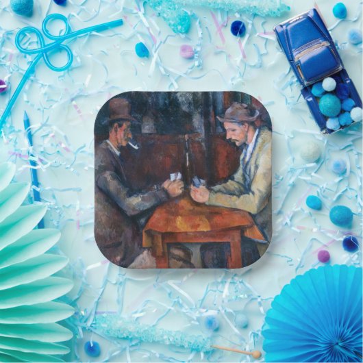 Paul Cezanne - De kaartspelers Papieren Bordje (Feest)