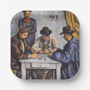 Paul Cezanne - De kaartspelers Papieren Bordje