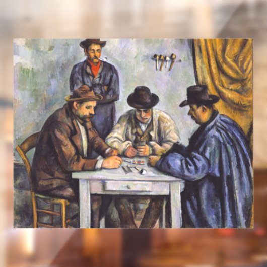 Paul Cezanne - De kaartspelers Raamsticker (Vel 2)