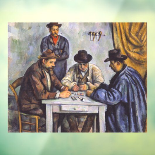 Paul Cezanne - De kaartspelers Raamsticker (Vel 3)