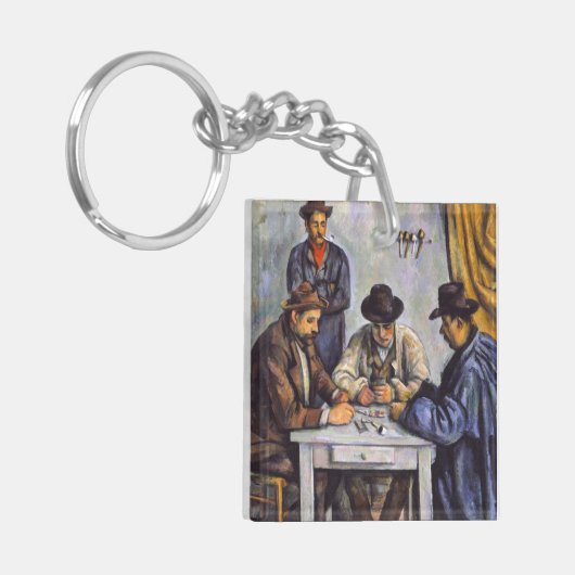 Paul Cezanne - De kaartspelers Sleutelhanger (Voorkant Links)