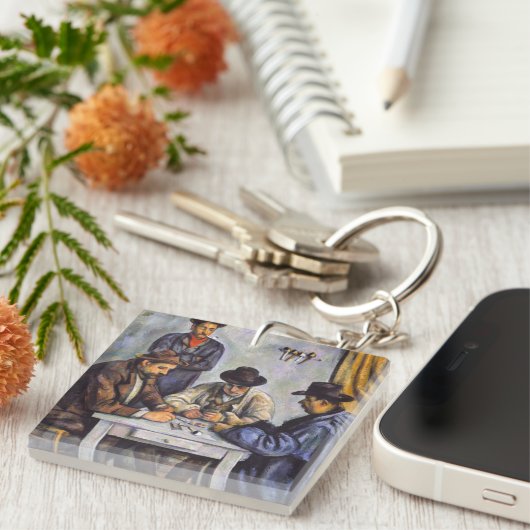 Paul Cezanne - De kaartspelers Sleutelhanger (Voorkant Rechts)