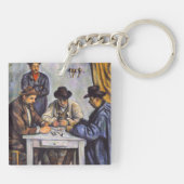 Paul Cezanne - De kaartspelers Sleutelhanger (Achterkant)