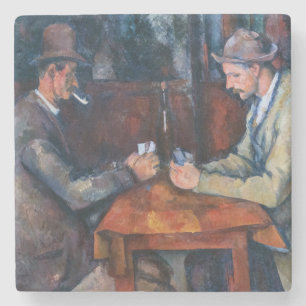 Paul Cezanne - De kaartspelers Stenen Onderzetter