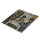 Paul Cezanne - De kaartspelers Tegeltje (Zijkant)