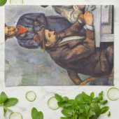 Paul Cezanne - De kaartspelers Theedoek (Gevouwen)