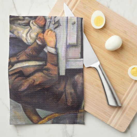 Paul Cezanne - De kaartspelers Theedoek (Quarter Fold)