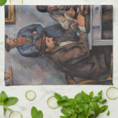 Paul Cezanne - De kaartspelers Theedoek (Gevouwen)
