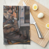 Paul Cezanne - De kaartspelers Theedoek (Quarter Fold)