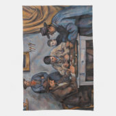 Paul Cezanne - De kaartspelers Theedoek (Verticaal)