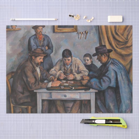 Paul Cezanne - De kaartspelers Tissuepapier (Craft)