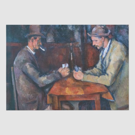 Paul Cezanne - De kaartspelers Tissuepapier (Voorkant)