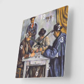 Paul Cezanne - De kaartspelers Vierkante Klok (Hoek)