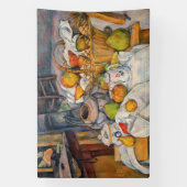 Paul Cezanne - De Keukentafel Spandoek (Verticaal)