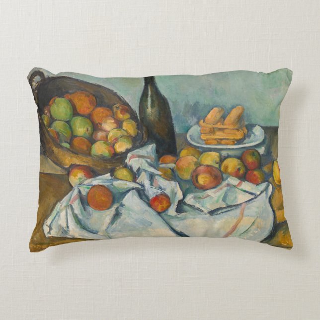 Paul Cezanne - De Mand met Appels Accent Kussen (Voorkant)