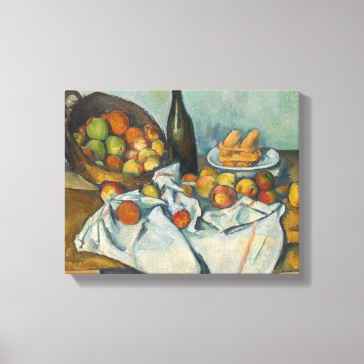 Paul Cezanne - De Mand met Appels Canvas Afdruk (Voorkant)