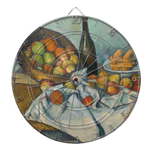 Paul Cezanne - De Mand met Appels Dartbord (Voorkant)