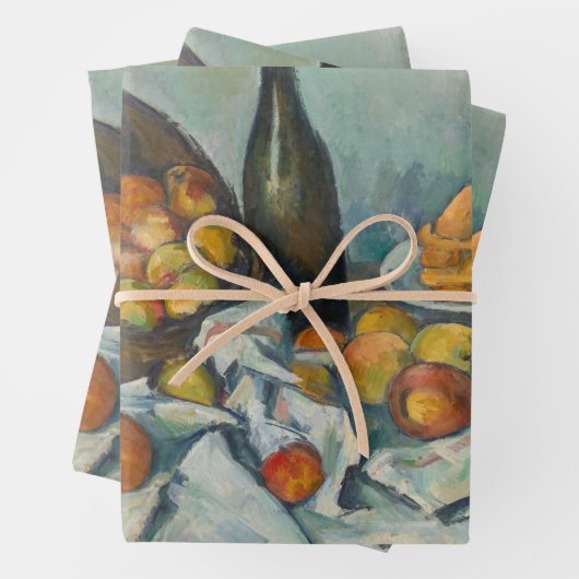 Paul Cezanne - De Mand met Appels Inpakpapier Vel (In situ)