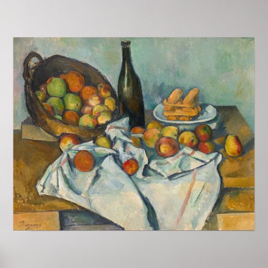 Paul Cezanne - De Mand met Appels Poster (Voorkant)