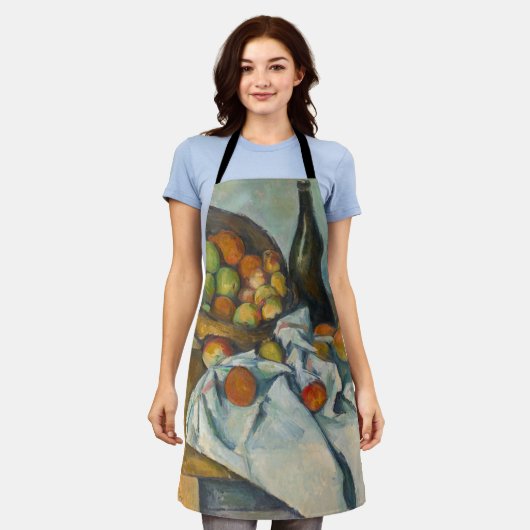 Paul Cezanne - De mand met appels Schort (Gedragen)