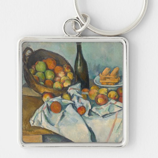 Paul Cezanne - De Mand Met Appels Sleutelhanger (Voorkant)