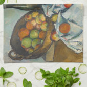 Paul Cezanne - De Mand met Appels Theedoek (Gevouwen)