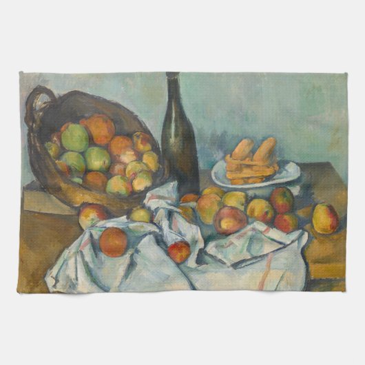 Paul Cezanne - De Mand met Appels Theedoek (Horizontaal)