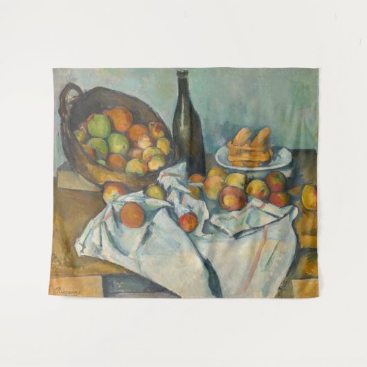 Paul Cezanne - De Mand met Appels Wandkleed (Voorkant (horizontaal))