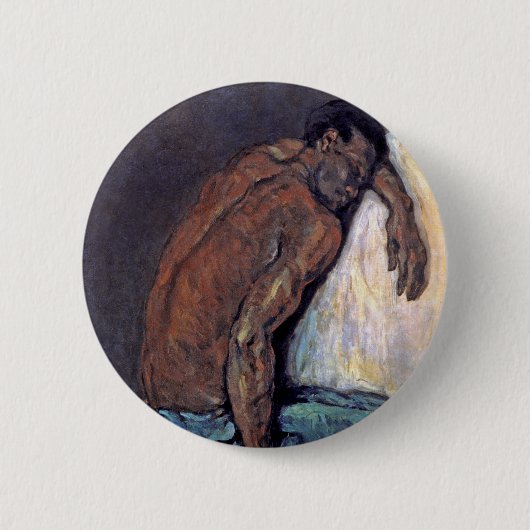 Paul Cezanne - De neger Scipio Schilderij Kunstsch Ronde Button 5,7 Cm (Voorkant)