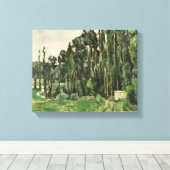 Paul Cezanne | De Poplars, c.1879-82 Canvas Afdruk (Insitu (Houten vloer))