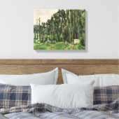 Paul Cezanne | De Poplars, c.1879-82 Canvas Afdruk (Insitu (Slaapkamer))