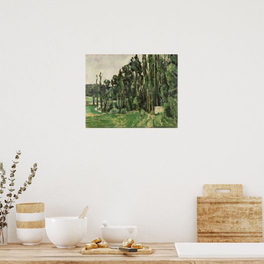 Paul Cezanne | De Poplars, c.1879-82 Poster (Keuken)