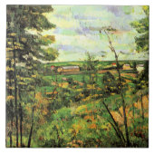 Paul Cezanne, De vallei van de Oise, Tegeltje (Voorkant)