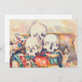 Paul Cezanne - De Waterverf van de Drie Skull Bedankkaart (Voorkant / Achterkant)