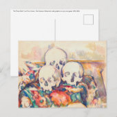 Paul Cezanne - De Waterverf van de Drie Skull Briefkaart (Voorkant / Achterkant)