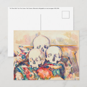 Paul Cezanne - De Waterverf van de Drie Skull Briefkaart