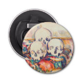 Paul Cezanne - De Waterverf van de Drie Skull Button Flesopener (Voorkant)