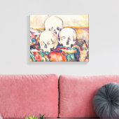 Paul Cezanne - De Waterverf van de Drie Skull Canvas Afdruk (Insitu (Woonkamer))