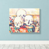 Paul Cezanne - De Waterverf van de Drie Skull Canvas Afdruk (Insitu (Houten vloer))