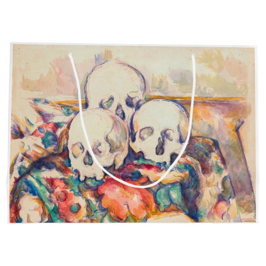 Paul Cezanne - De Waterverf van de Drie Skull Groot Cadeauzakje (Achterkant)