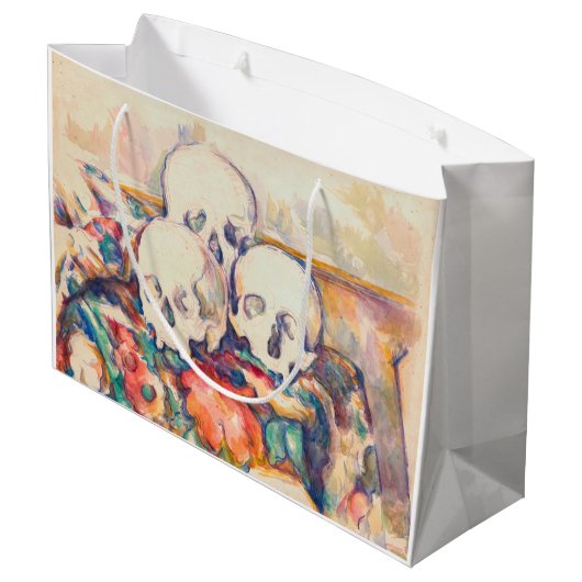 Paul Cezanne - De Waterverf van de Drie Skull Groot Cadeauzakje (Achterkant Gekanteld)