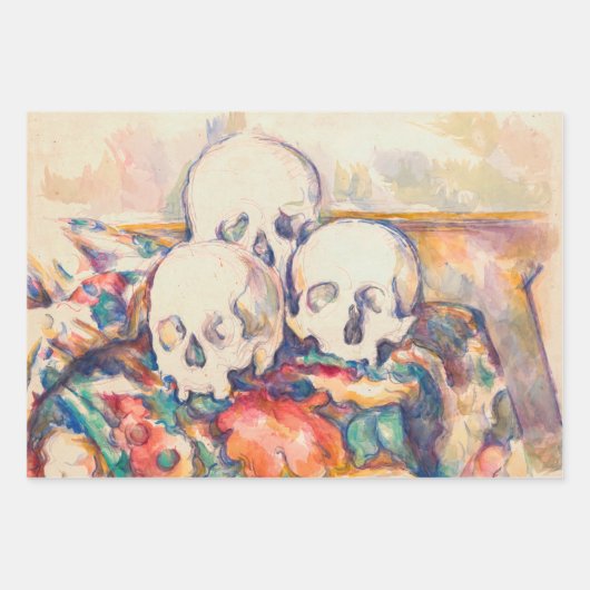 Paul Cezanne - De Waterverf van de Drie Skull Inpakpapier Vel (Voorkant 2)