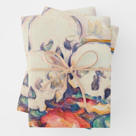 Paul Cezanne - De Waterverf van de Drie Skull Inpakpapier Vel (In situ)