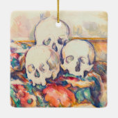 Paul Cezanne - De Waterverf van de Drie Skull Keramisch Ornament (Achterkant)