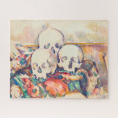 Paul Cezanne - De Waterverf van de Drie Skull Legpuzzel (Horizontaal)